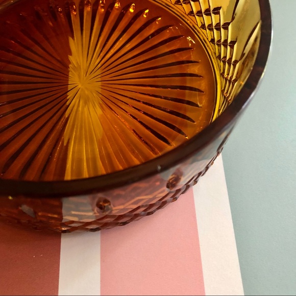 ✨SOLD ✨VINTAGE Amber Glassware Bowl Display Dish - Picture 9 of 9